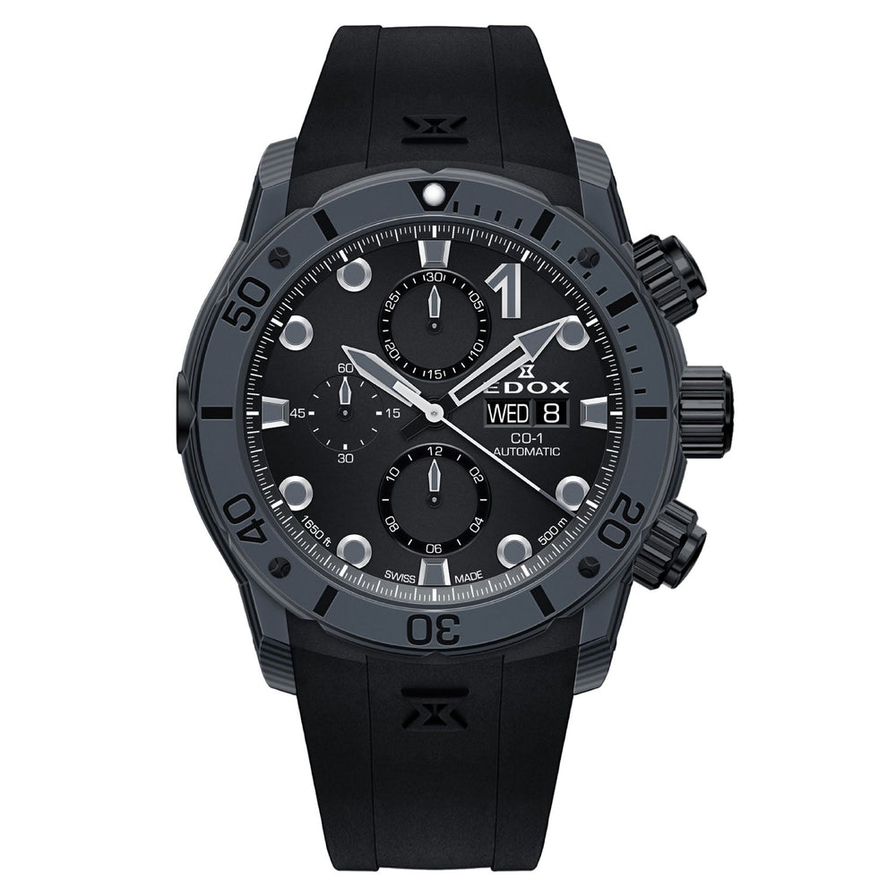 Edox CO-1 Carbon Chrongraph Automatic Men's Watch – Edox | Swiss Emporium Melbourne
