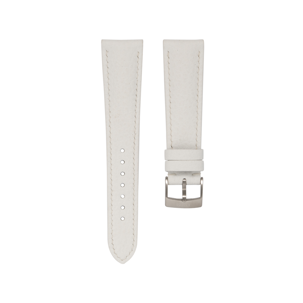 White Rubberised Leather (Togo) Signature Strap