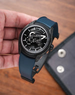 Navy Curved Rubber CTS Strap