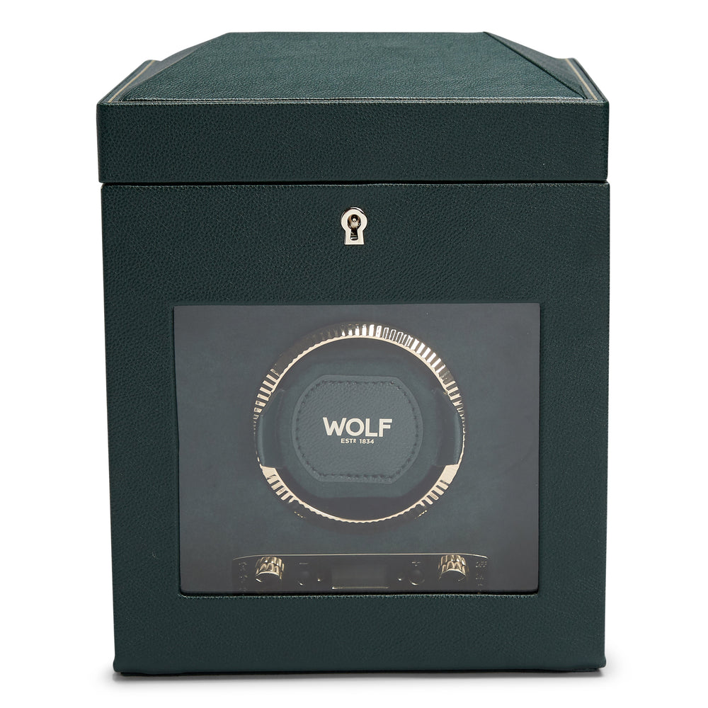 Wolf Brit Racing Green Single Watch Winder - Swiss Emporium