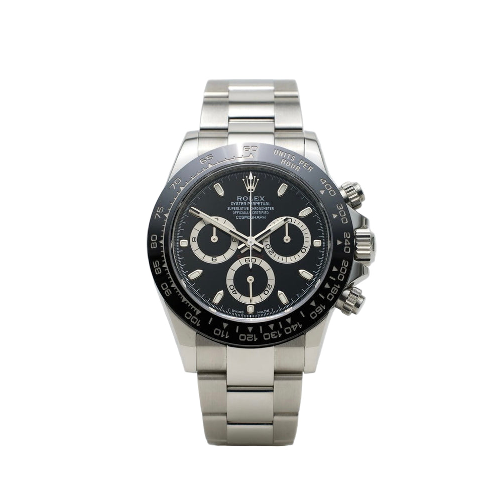 Discontinued Cosmograph Daytona - Oystersteel & Ceramic Bezel, Black Dial (2021) – Rolex | Swiss Emporium Melbourne