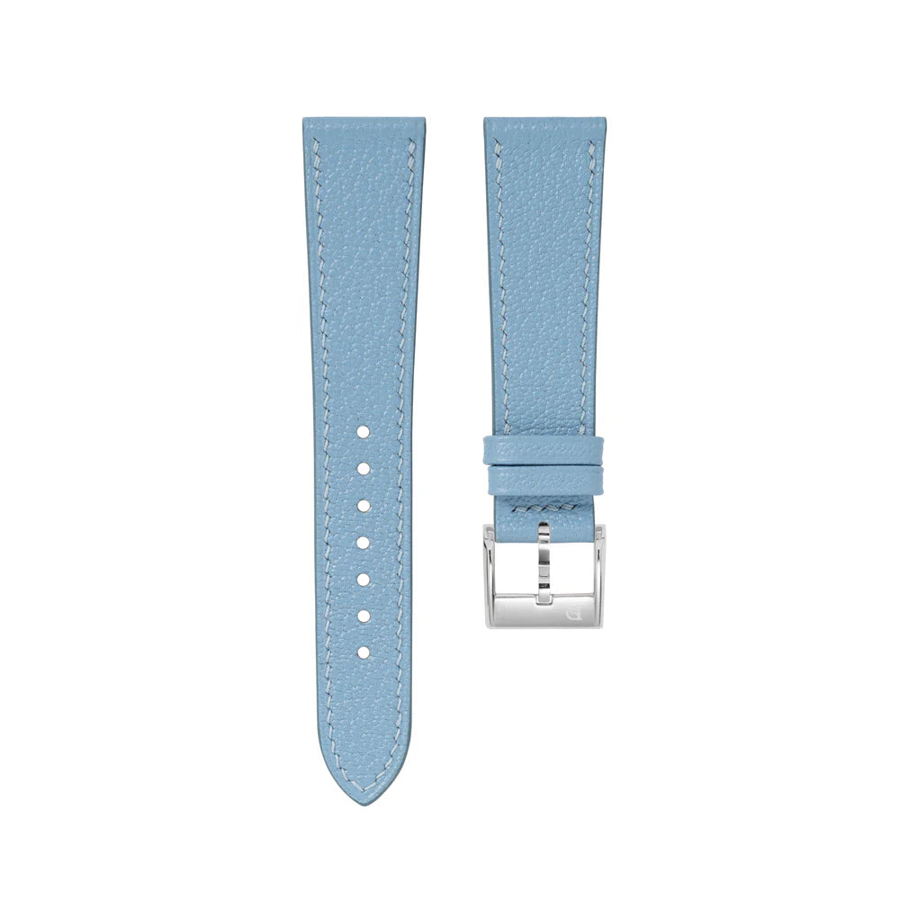 Baby Blue Chevre Slim Strap