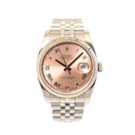 Datejust 36 - Oystersteel and White Gold, Pink Roman Dial (116234) - 2014