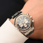 Discontinued Royal Oak Selfwinding Chronograph, Blue Dial