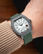 Olive Green Sailcloth CTS Rubber Strap for F.P. Journe Élégante 48mm