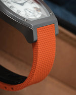 Orange Sailcloth CTS Rubber Strap for F.P. Journe Élégante 48mm