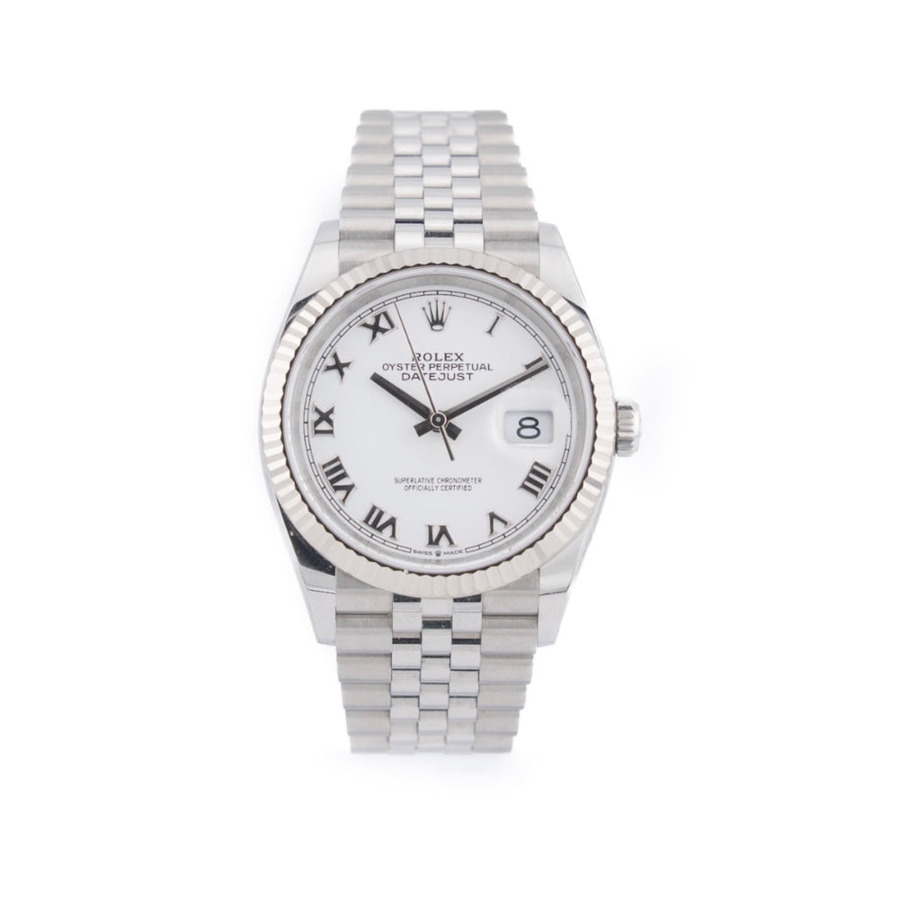 Datejust 36 - Oystersteel and 18k White Gold "White" 2022 - Swiss Emporium