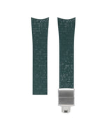 Emerald Green Curved CTS Rubber Strap for MB&F MAD1