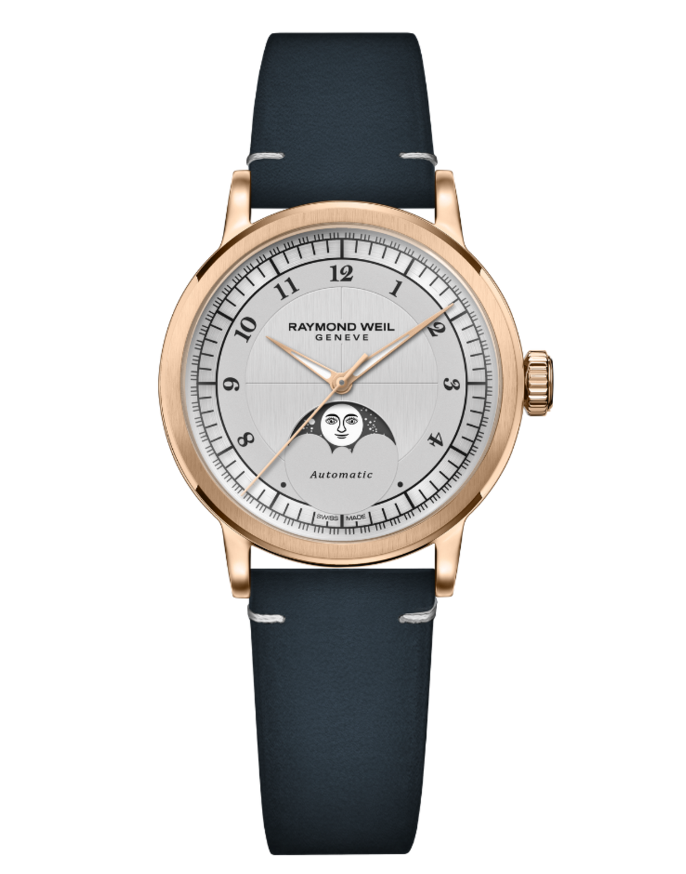 MILLESIME - Silver Moon Phase, 35mm – Raymond Weil | Swiss Emporium Melbourne