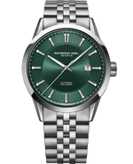 Freelancer Men's Automatic Green Dial Stainless Steel Bracelet Watch, 42 mm