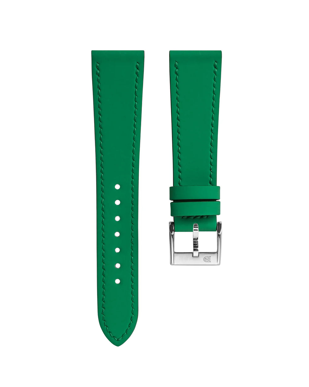 Kelly Green Rubberised Leather (Smooth) Slim Strap
