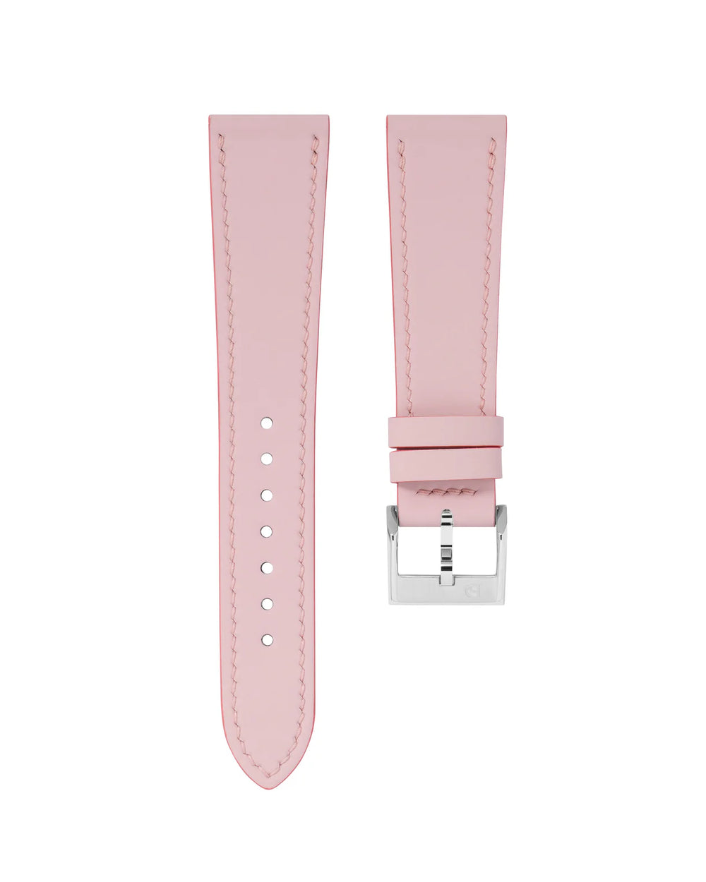 Sakura Pink Rubberised Leather (Smooth) Slim Strap
