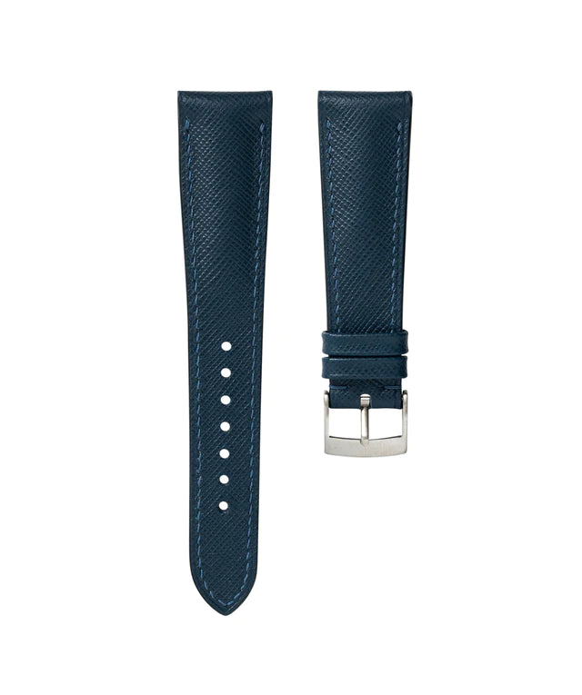 Navy Saffiano Signature Strap