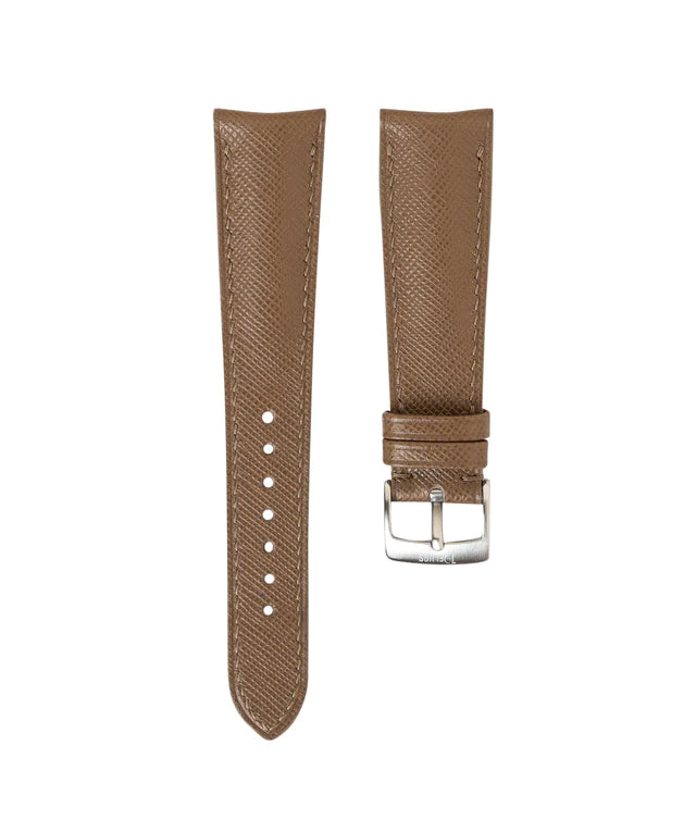 Taupe Saffiano Signature (Curved) Strap