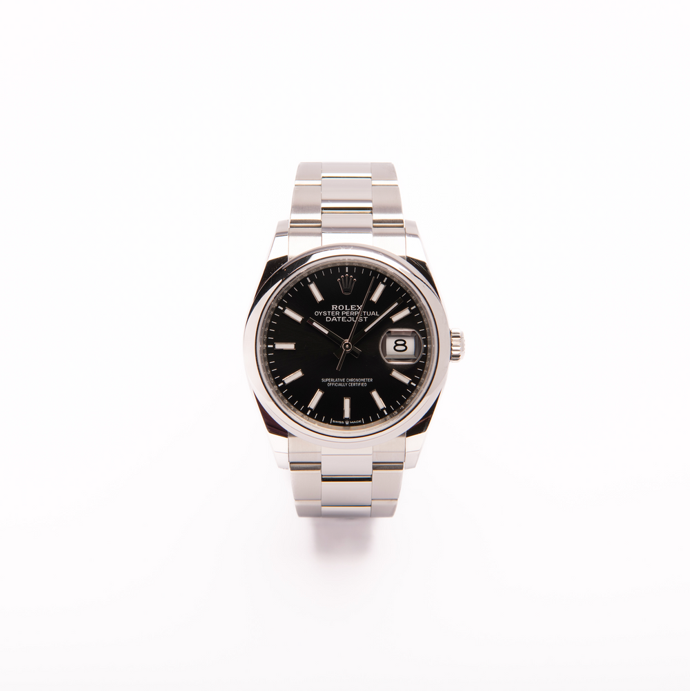 Datejust 36 Oystersteel Bright Black - 2021 – Rolex | Swiss Emporium Melbourne