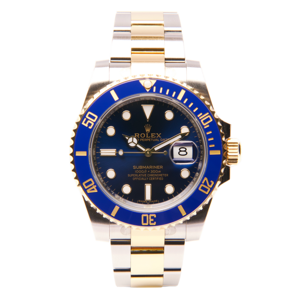 Discontinued Submariner Date 40mm - Oystersteel & Yellow Gold "Bluesy" (2016) – Rolex | Swiss Emporium Melbourne