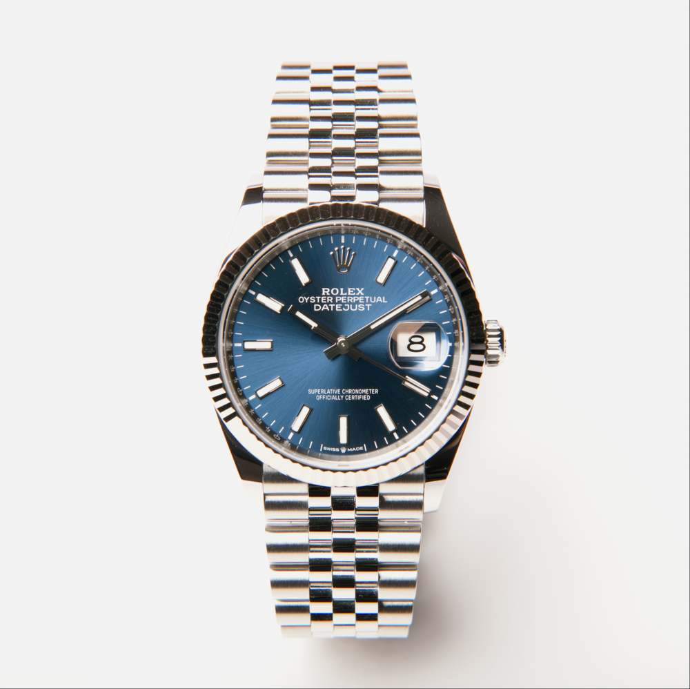 Datejust 36 - Oystersteel and White Gold, Bright Blue (2022) – Rolex | Swiss Emporium Melbourne