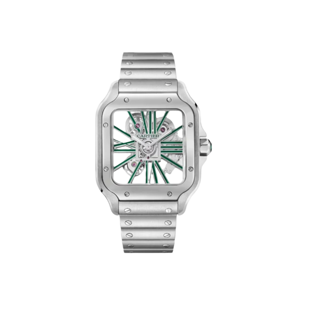 Santos de Cartier Skeleton "Green" - Large (2024)
