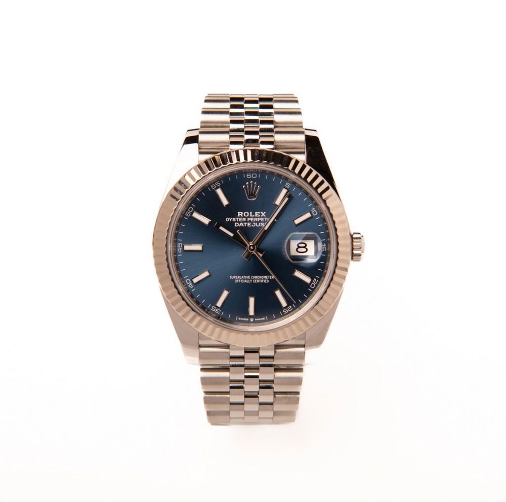 Datejust 41 - Oystersteel & 18 ct White Gold, Bright Blue (2018)