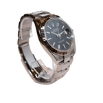 Datejust 41- Oystersteel & 18 ct White Gold, Black Dial (2020)