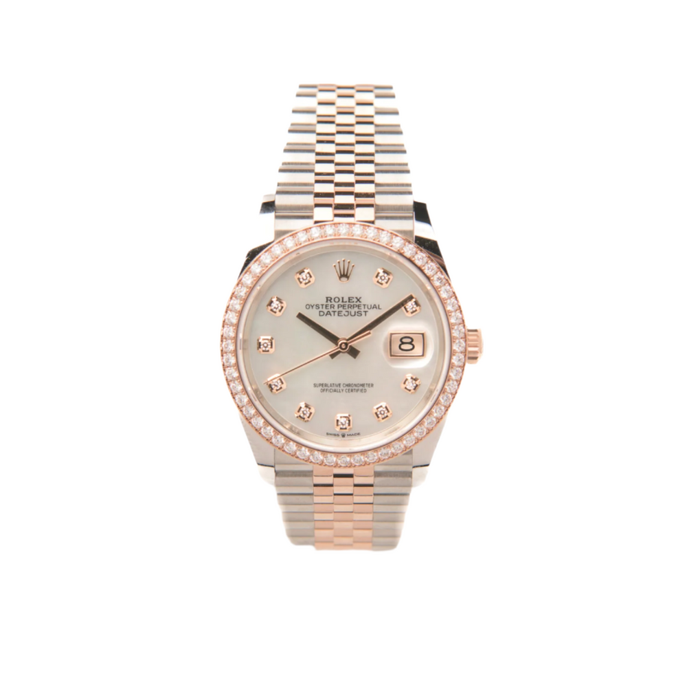 Datejust 36 - Two-tone Everose Gold and Oystersteel, diamond bezel & Dial, mother of pearl dial (2021)