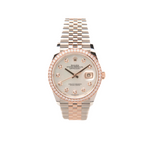 Datejust 36 - Two-tone Everose Gold and Oystersteel, diamond bezel & Dial, mother of pearl dial (2021)