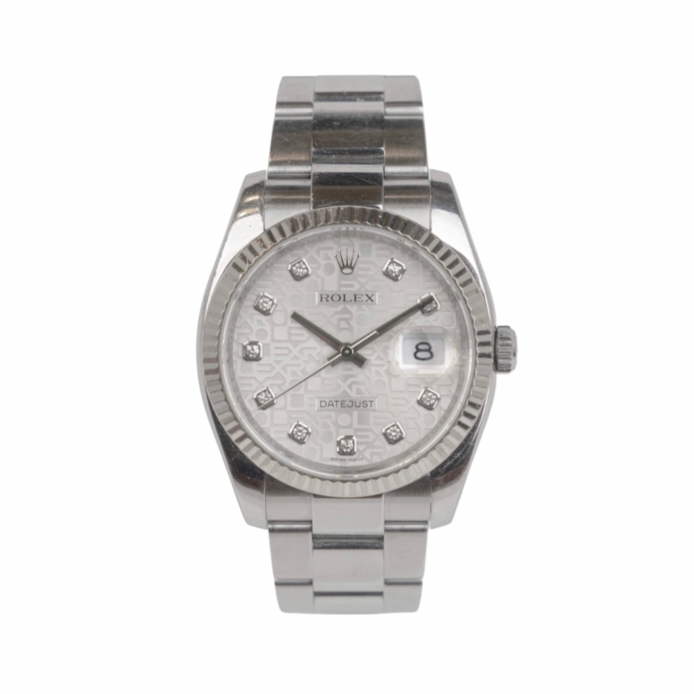 Datejust 36 Oystersteel & White Gold, "Computer Motif" Diamond Dial - 2008
