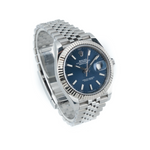 Datejust 41 - Oystersteel & 18 ct White Gold, Bright Blue - 2019