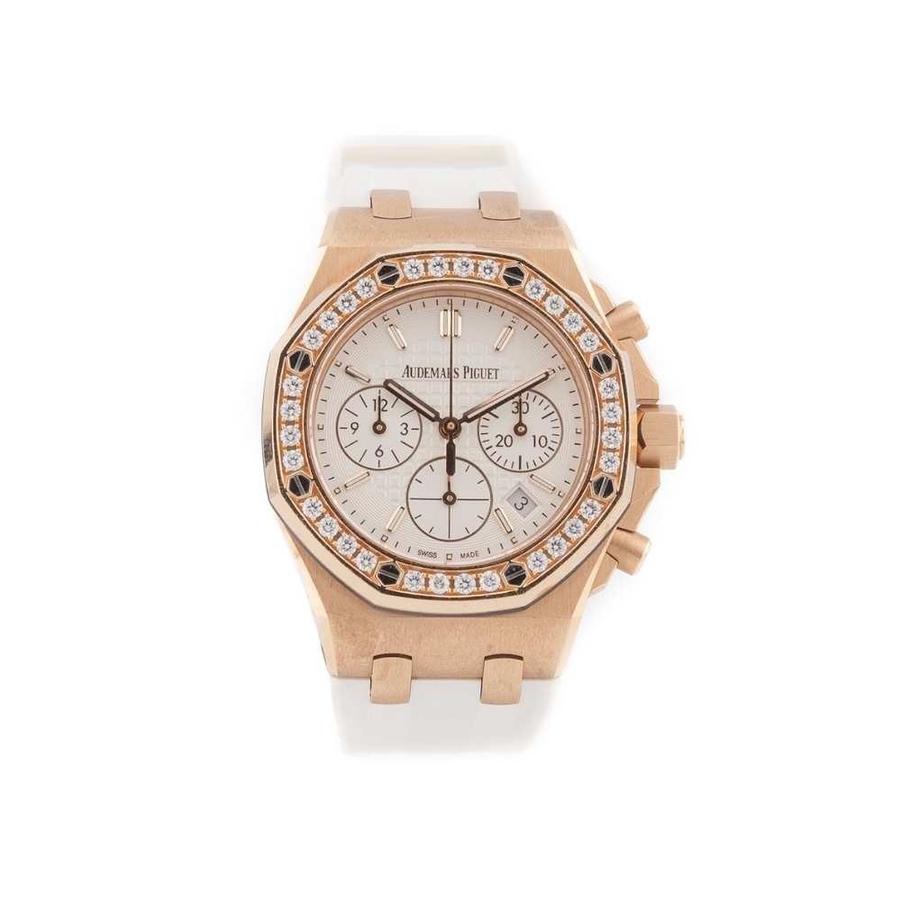 Royal Oak Chronograph 18k Rose Gold, Factory bezel 37MM - 2017 – Audemars Piguet | Swiss Emporium Melbourne
