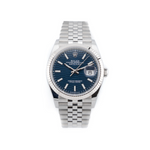 Datejust 36- Oystersteel & White Gold, Bright Blue Fluted Motif Dial - 2022
