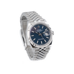 Datejust 36- Oystersteel & White Gold, Bright Blue Fluted Motif Dial - 2022