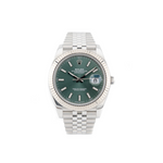 Datejust 41- Oystersteel & 18 ct White Gold, Mint Green - 2023