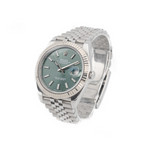 Datejust 41- Oystersteel & 18 ct White Gold, Mint Green - 2023