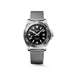 HYDROCONQUEST BLACK DIAL MESH BRACELET
