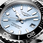 HYDROCONQUEST "FROSTED BLUE" 39MM WITH MESH BRACELET