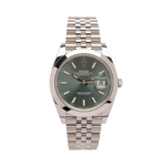 Datejust 41 - Oystersteel, Mint Green - 2023