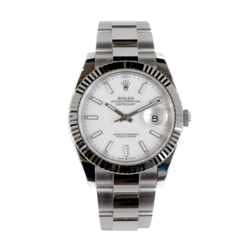 Datejust 41- Oystersteel & 18k White Gold "White" - 2025