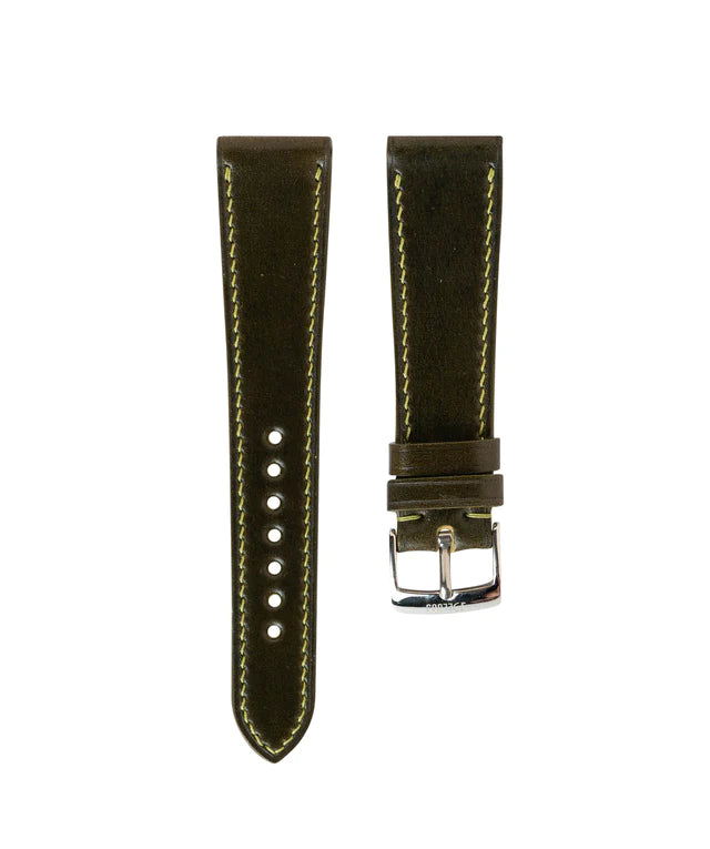 Olive Green Shell Cordovan Slim Strap – DeLuGs | Swiss Emporium Melbourne