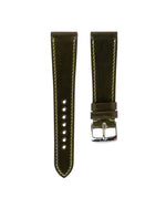 Olive Green Shell Cordovan Slim Strap