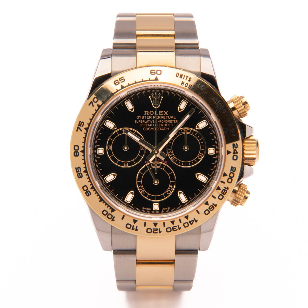 Discontinued Cosmograph Daytona Oystersteel and Yellow Gold - Black (2020) – Rolex | Swiss Emporium Melbourne