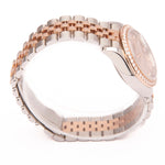 Lady Datejust 28 - Oystersteel & Everose Gold, Rose-colour set with diamonds - (2023)