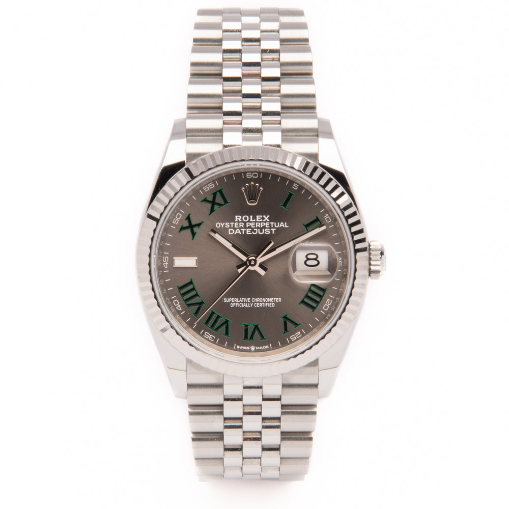 Datejust 36 - Oystersteel and White Gold, Wimbledon (2022) – Rolex | Swiss Emporium Melbourne