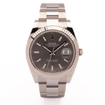 Datejust 41- Oystersteel & 18 ct White Gold, Slate Dial (2024)