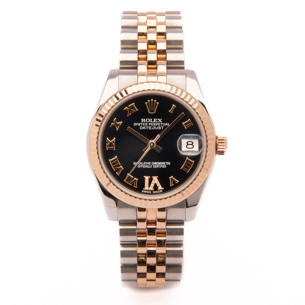 Discontinued Datejust 31 - Oystersteel & Everose Gold (2014) – Rolex | Swiss Emporium Melbourne
