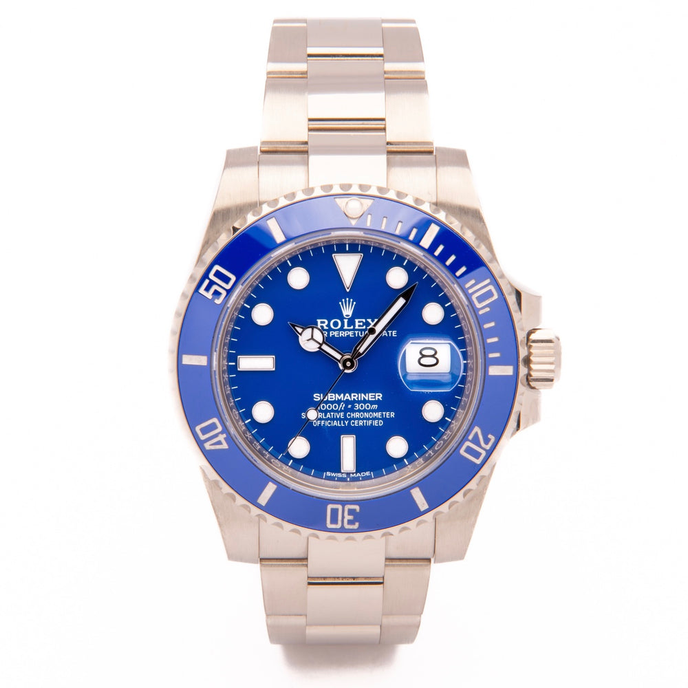 Discontinued 40mm Submariner Date - 18ct White Gold, "Smurf" (2018) – Rolex | Swiss Emporium Melbourne
