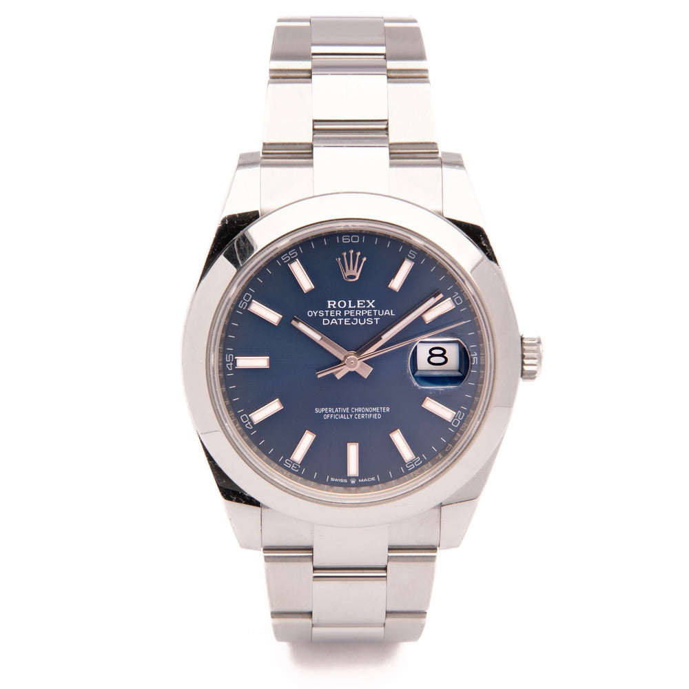 Datejust 41 - Oystersteel, Bright Blue (2017) – Rolex | Swiss Emporium Melbourne
