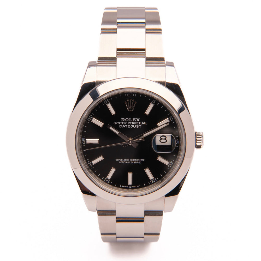 Datejust 41, Oystersteel, Bright Black (2017) – Rolex | Swiss Emporium Melbourne
