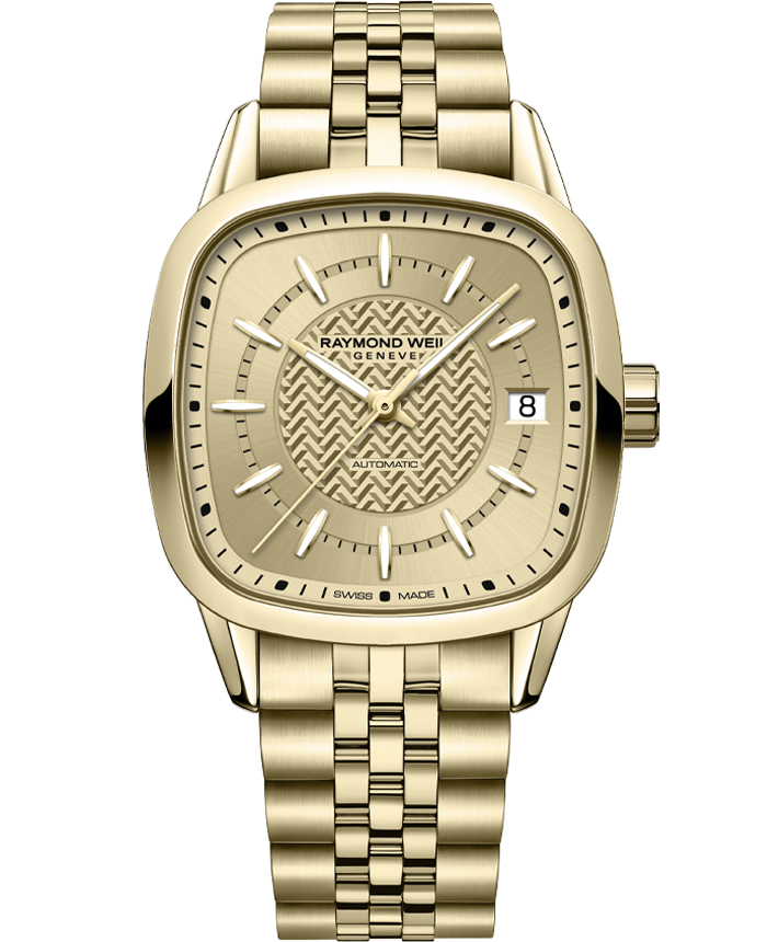 Freelancer Automatic Stainless Steel Yellow Gold PVD Watch, 34 x 34