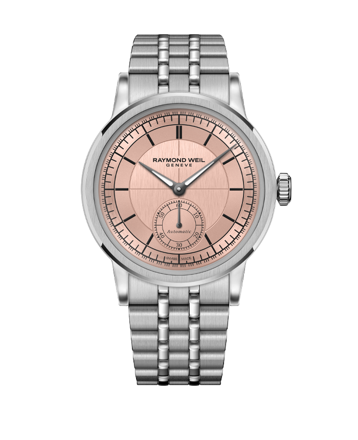 Millesime Automatic Small Seconds Salmon Dial Bracelet Watch, 35mm