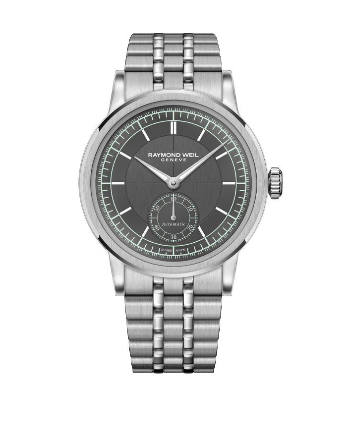 Millesime Automatic Small Seconds Menthol Minute Track Bracelet Watch, 35mm